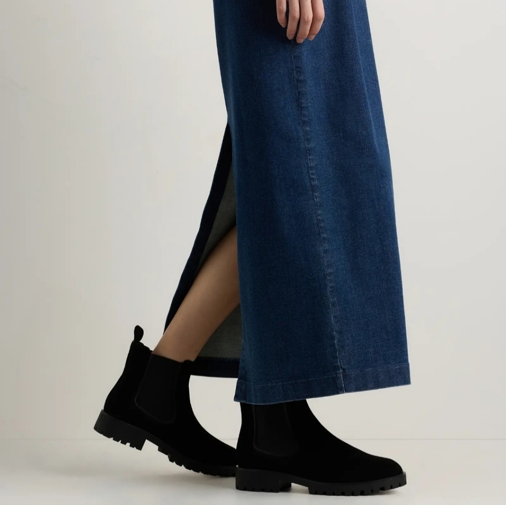 Quince Black Chelsea Lug Sole Boots Italian Suede - Picture 7 of 7